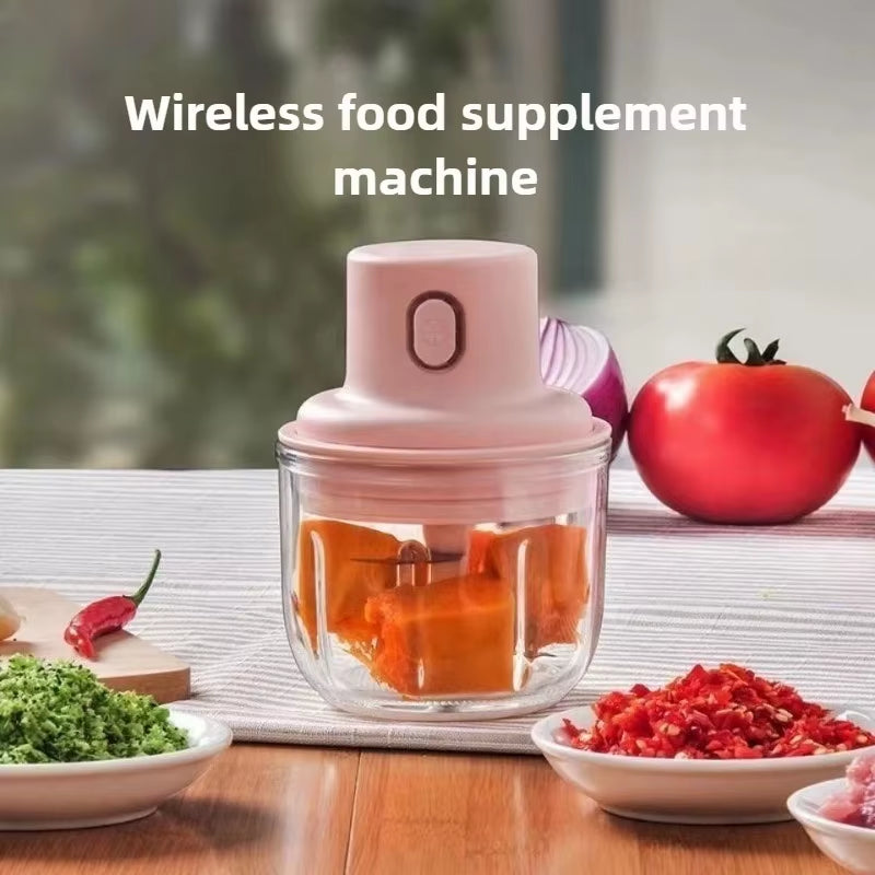 Effortless Meal Prep with the Mini Electric Garlic Chopper & Meat Grinder - Versatile, Durable, and Perfect for Baby Food!