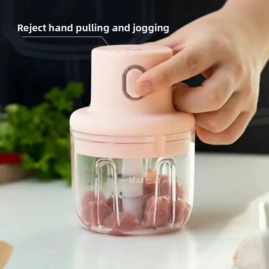 Effortless Meal Prep with the Mini Electric Garlic Chopper & Meat Grinder - Versatile, Durable, and Perfect for Baby Food!