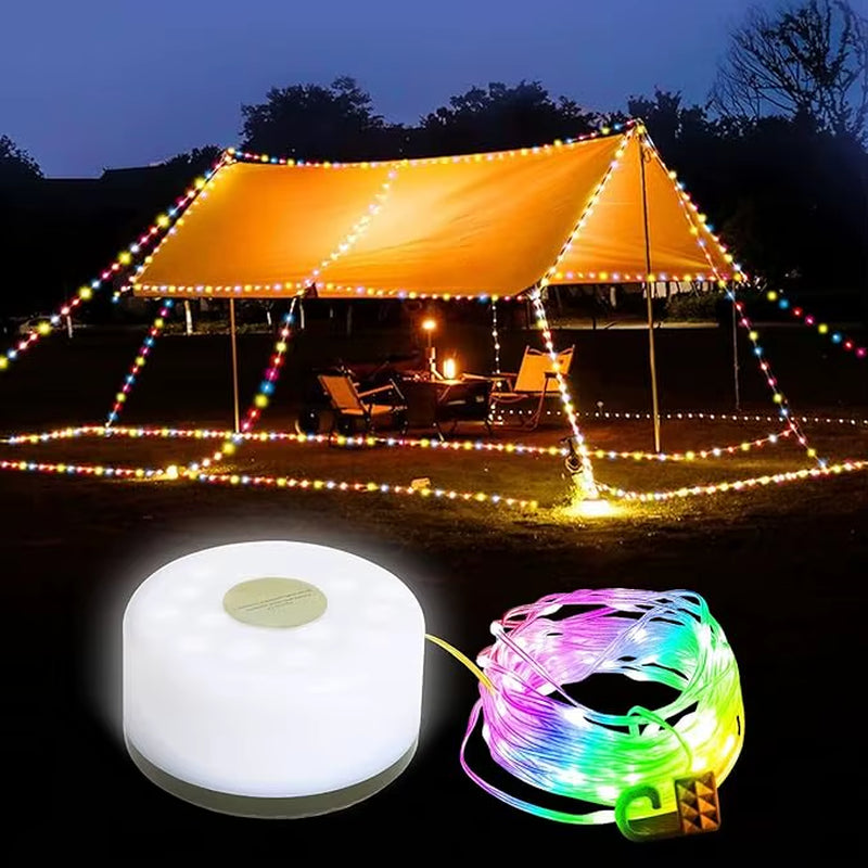 Camping Light String Outdoor Light String Durable Waterproof USB Charging Portable Camping Light Suitable for Courtyard Hiking