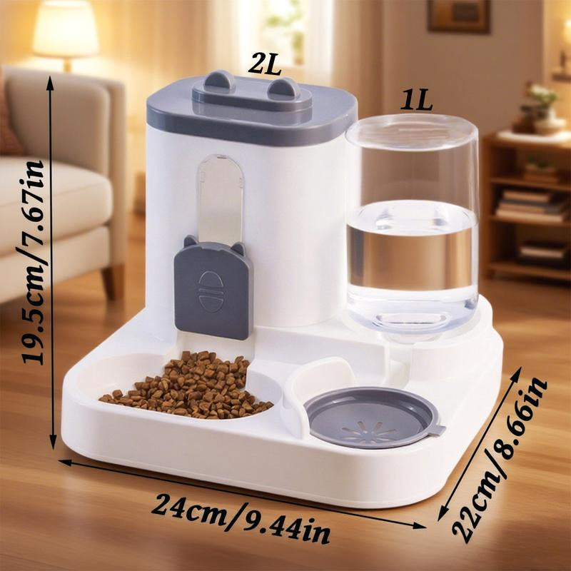Ultimate Automatic Cat Feeder and Water Dispenser Set - Perfect for Small to Medium Pets with Large Capacity Food Bowl!