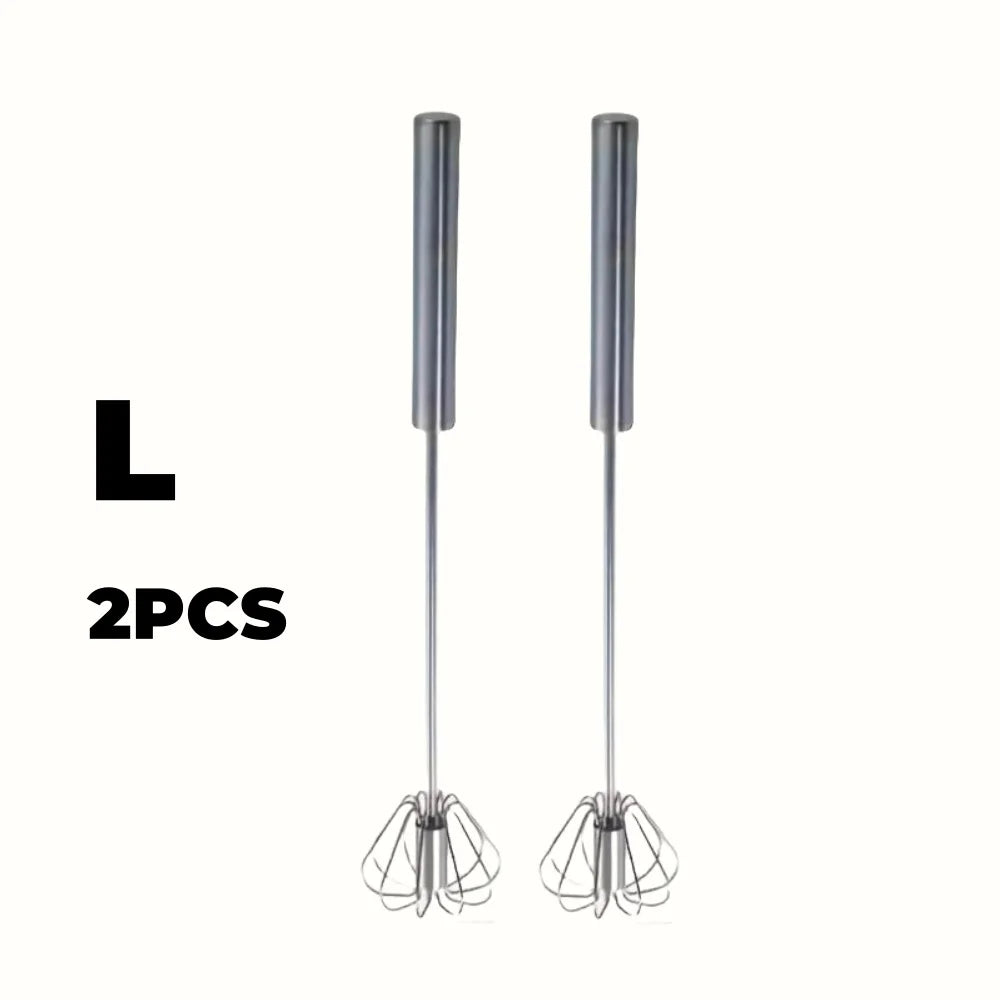 Effortless Egg Beating: Durable Stainless Steel Semi-Automatic Mixer for Perfect Kitchen Baking