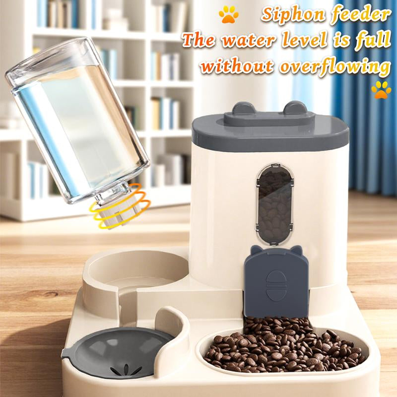 Ultimate Automatic Cat Feeder and Water Dispenser Set - Perfect for Small to Medium Pets with Large Capacity Food Bowl!