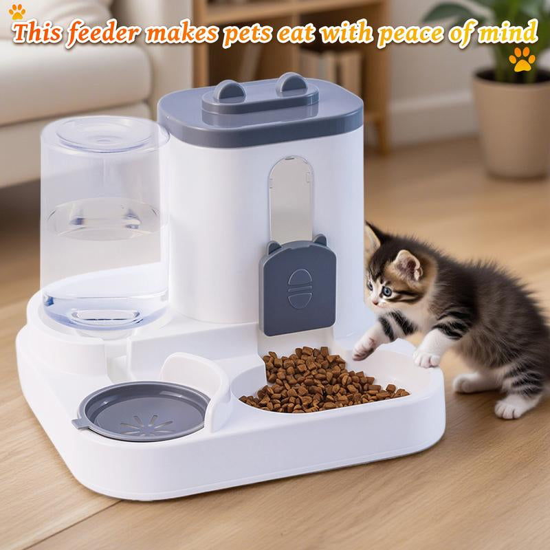 Ultimate Automatic Cat Feeder and Water Dispenser Set - Perfect for Small to Medium Pets with Large Capacity Food Bowl!