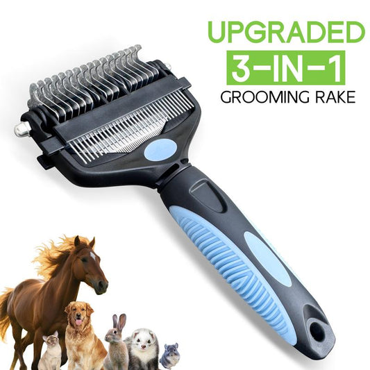 Ultimate Grooming Tool for Pets: Dematting Comb and Fur Cutter for Cats and Dogs - Gentle, Tangle-Free, and Easy Fur Removal