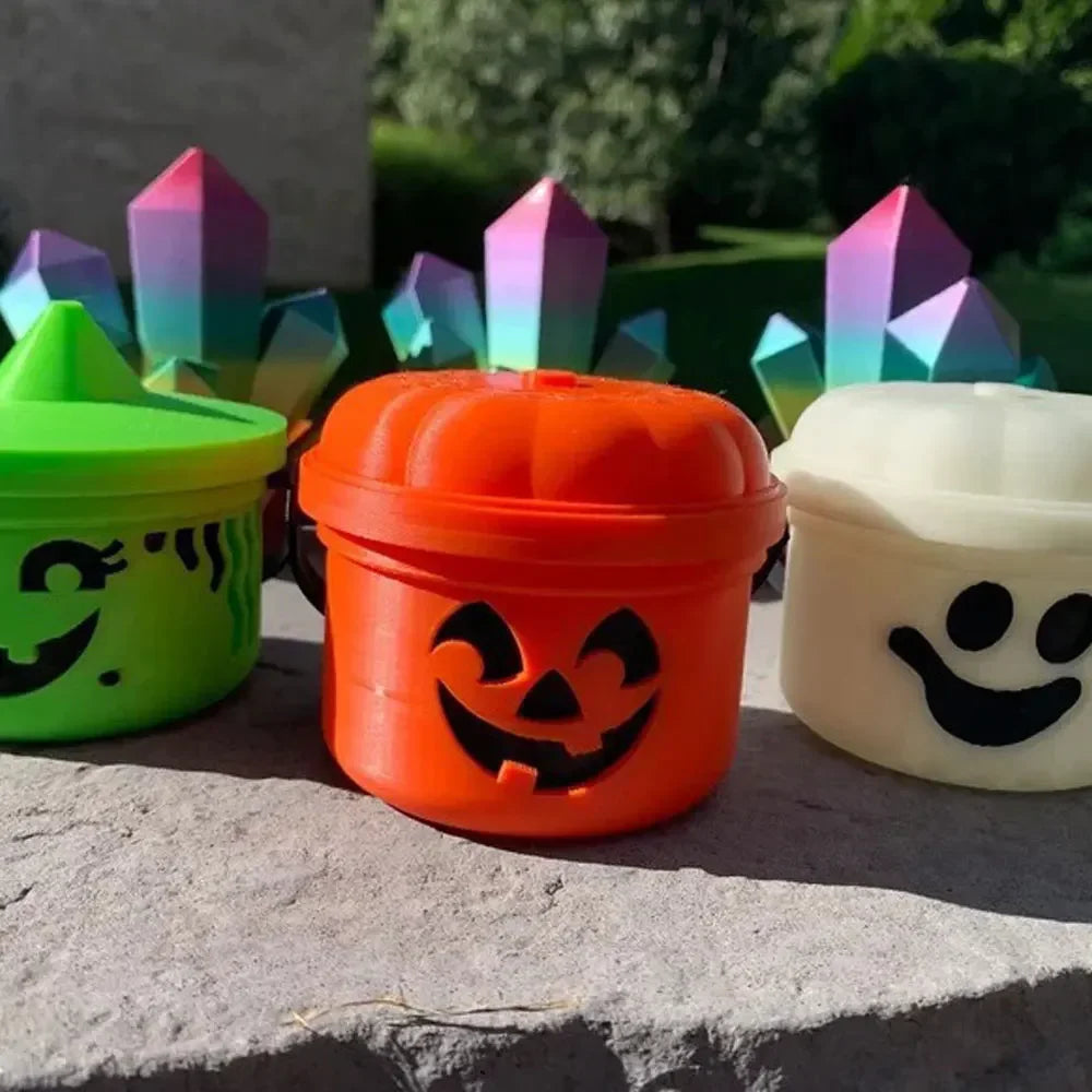 Halloween Pumpkins Small Bucket Cute Pumpkin Trick Bucket for Party Favors Halloween Party Holiday Decorations Accessories