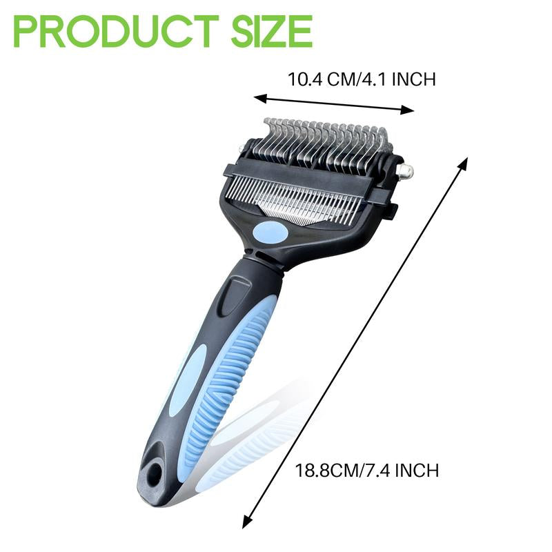 Ultimate Grooming Tool for Pets: Dematting Comb and Fur Cutter for Cats and Dogs - Gentle, Tangle-Free, and Easy Fur Removal