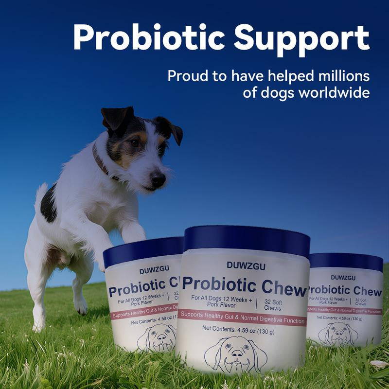 Delicious Natural Pork Flavor Probiotics Chews for Happy, Healthy Dogs!