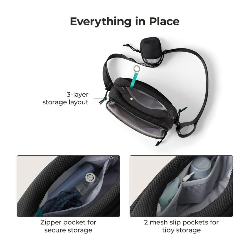 Discover the Versatile BAGSMART REIKI 2.2L RFID Crossbody Bag – Perfect for Workouts and City Adventures!