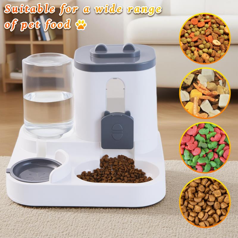 Ultimate Automatic Cat Feeder and Water Dispenser Set - Perfect for Small to Medium Pets with Large Capacity Food Bowl!