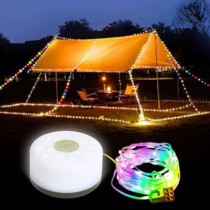 Camping Light String Outdoor Light String Durable Waterproof USB Charging Portable Camping Light Suitable for Courtyard Hiking