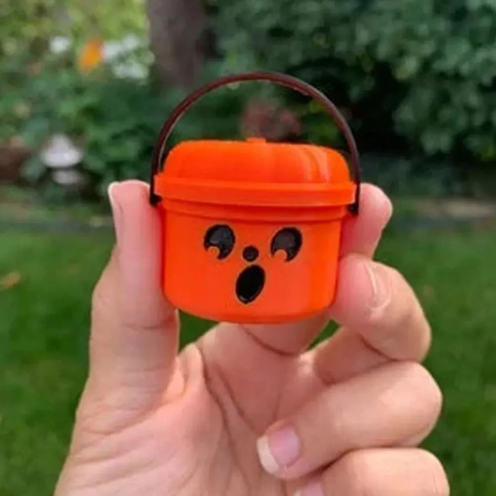 Halloween Pumpkins Small Bucket Cute Pumpkin Trick Bucket for Party Favors Halloween Party Holiday Decorations Accessories