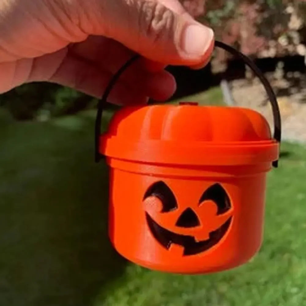 Halloween Pumpkins Small Bucket Cute Pumpkin Trick Bucket for Party Favors Halloween Party Holiday Decorations Accessories