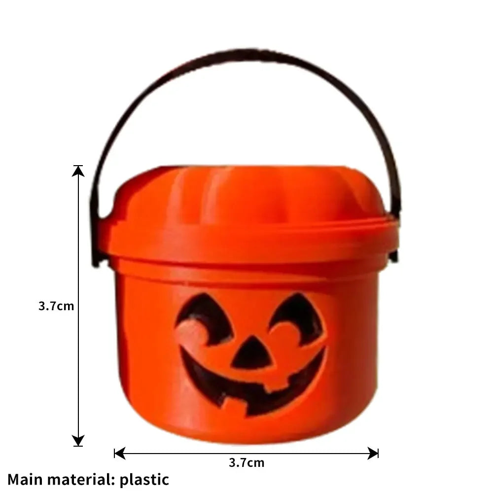 Halloween Pumpkins Small Bucket Cute Pumpkin Trick Bucket for Party Favors Halloween Party Holiday Decorations Accessories