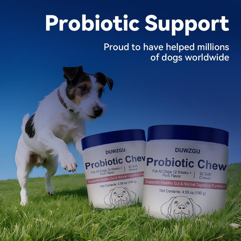 Delicious Natural Pork Flavor Probiotics Chews for Happy, Healthy Dogs!
