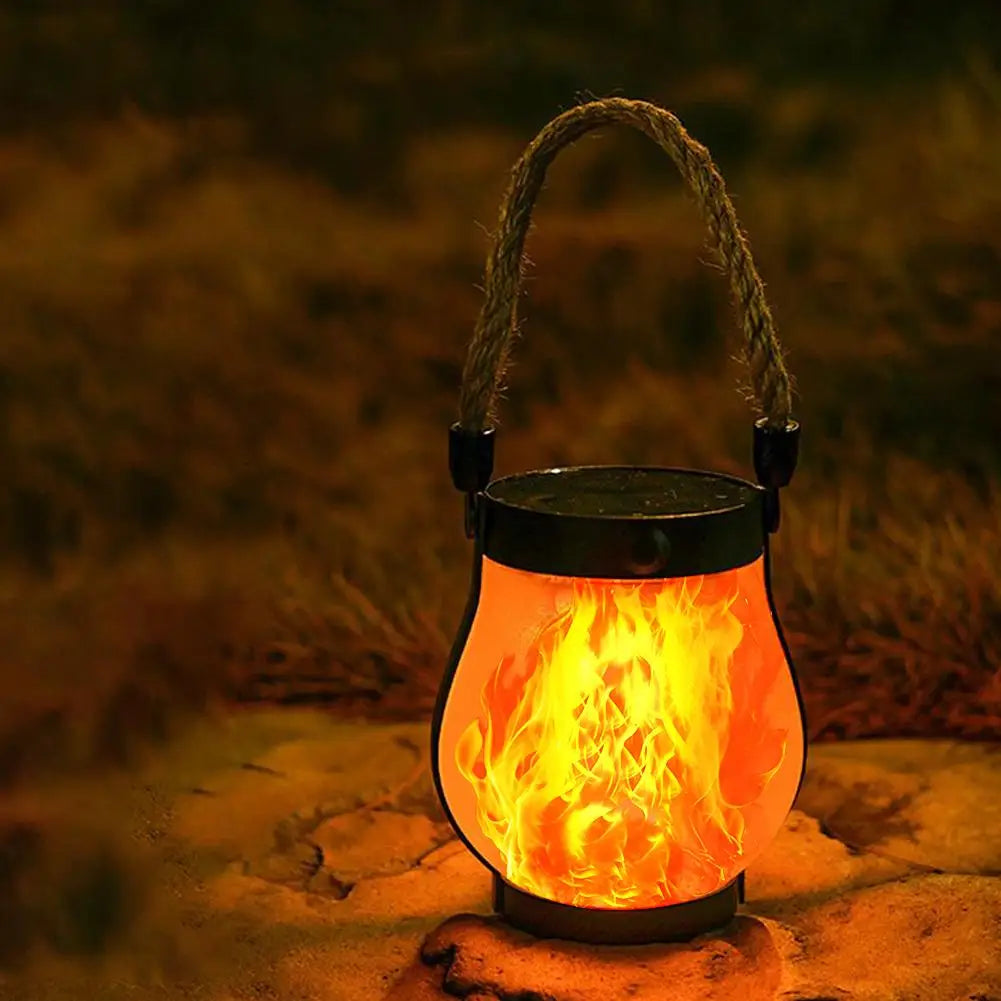 Illuminate Your Outdoors with the Solar Flame Lamp – Rechargeable Hanging Lantern for Perfect Garden Ambiance!