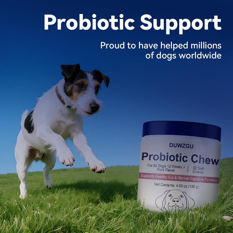 Delicious Natural Pork Flavor Probiotics Chews for Happy, Healthy Dogs!
